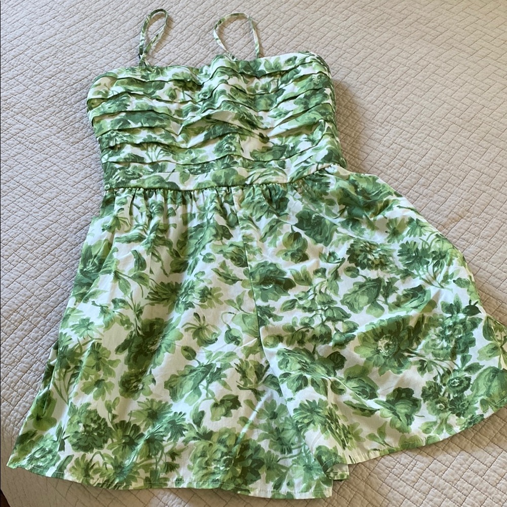 Floral Green Romper